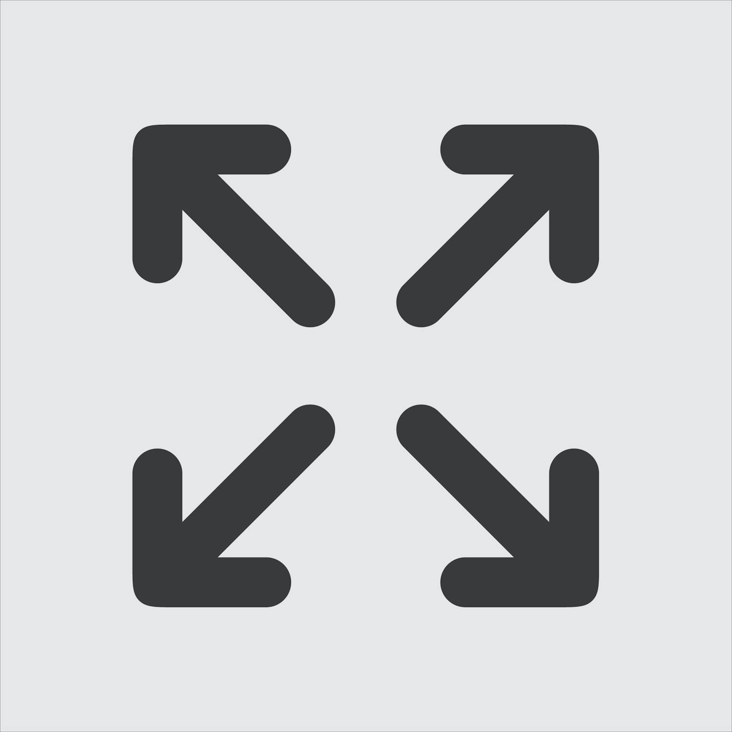 Symbol for fuld skærm: full screen symbol